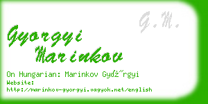 gyorgyi marinkov business card